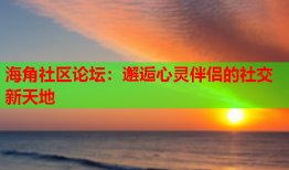 海角社区论坛：邂逅心灵伴侣的社交新天地