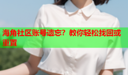 海角社区账号遗忘？教你轻松找回或重置